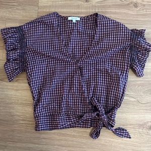 This is a Madewell brand wrap crop top. Only worn once!